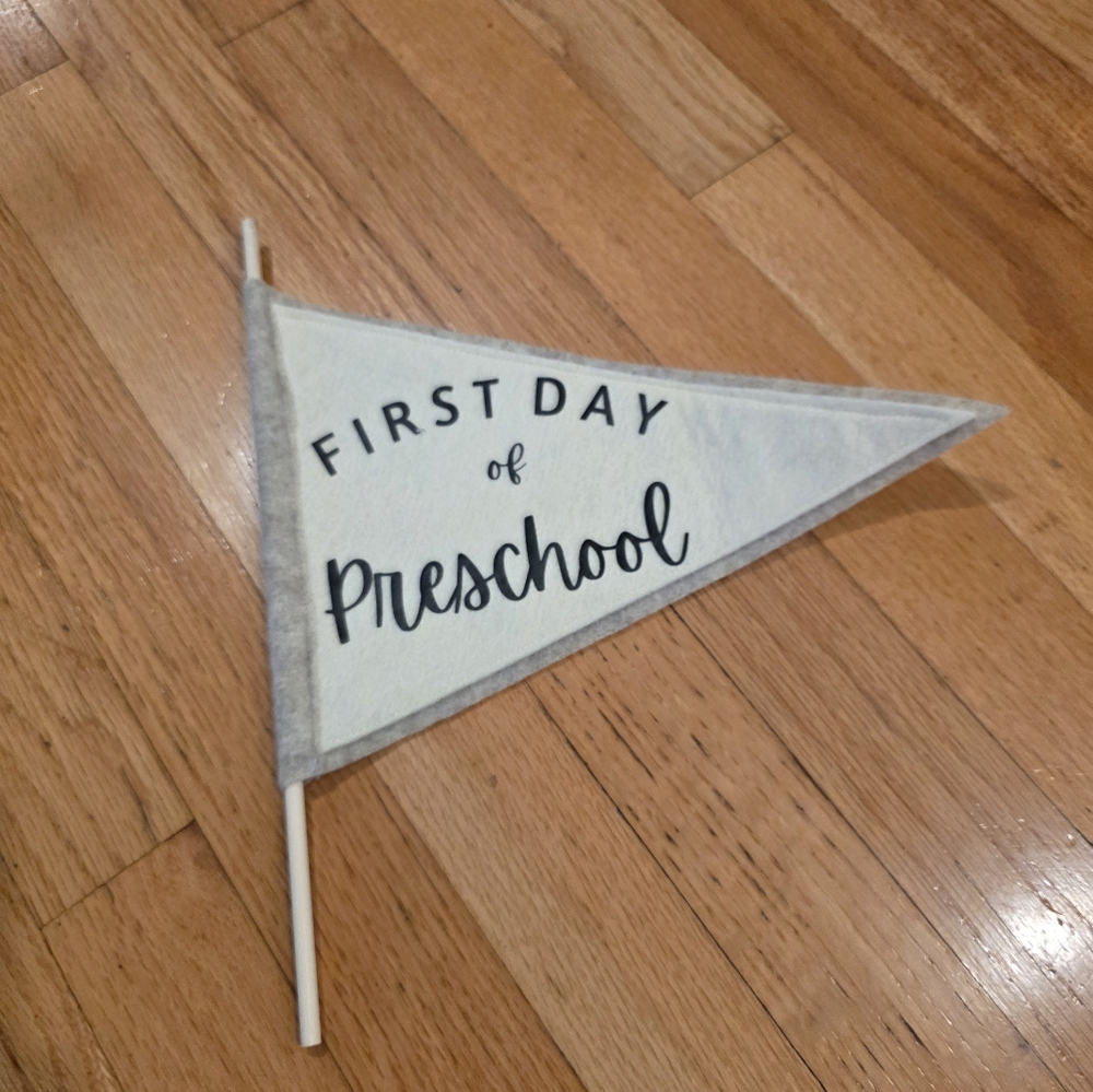 First Day Of Preschool Pennant